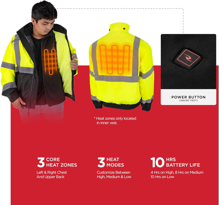 Radians (RHG-SJ13G-2X) Heated Apparel - Jackets, Green, XX-Large