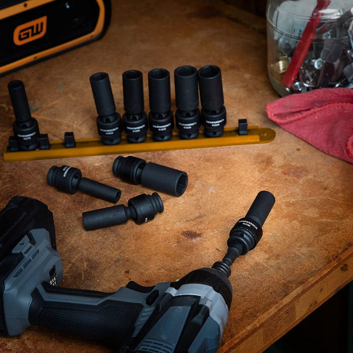 GEARWRENCH (84924N) 10 Pc. 3/8 Inch Drive 6 Pt. Deep Universal Impact Socket Set, Metric