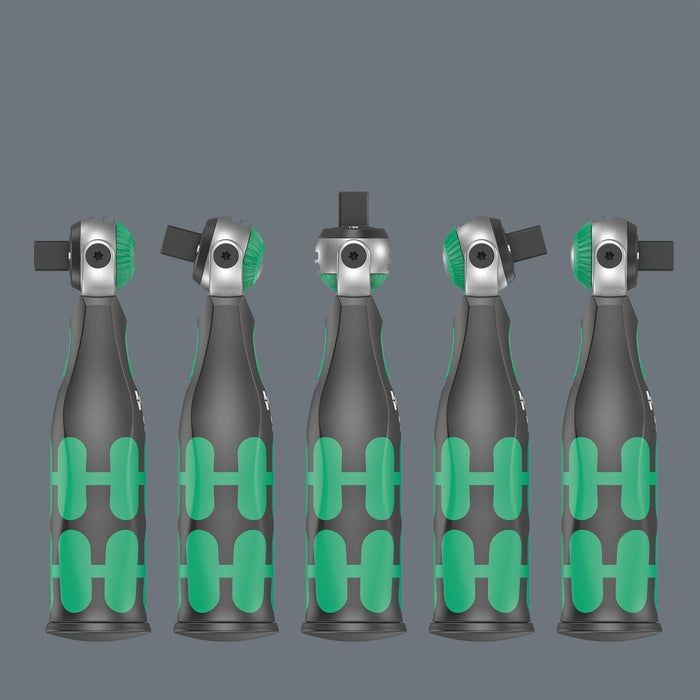 Wera 8009 Zyklop Pocket Set Imperial 1, Ratchet Set, 13 Pieces, Black/Green - 05004282001