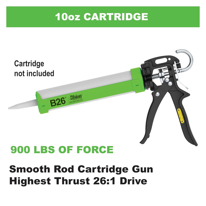 Albion Engineering Company B26 B-Line Manual Cartridge Caulking Gun, 26:1 Manual Drive