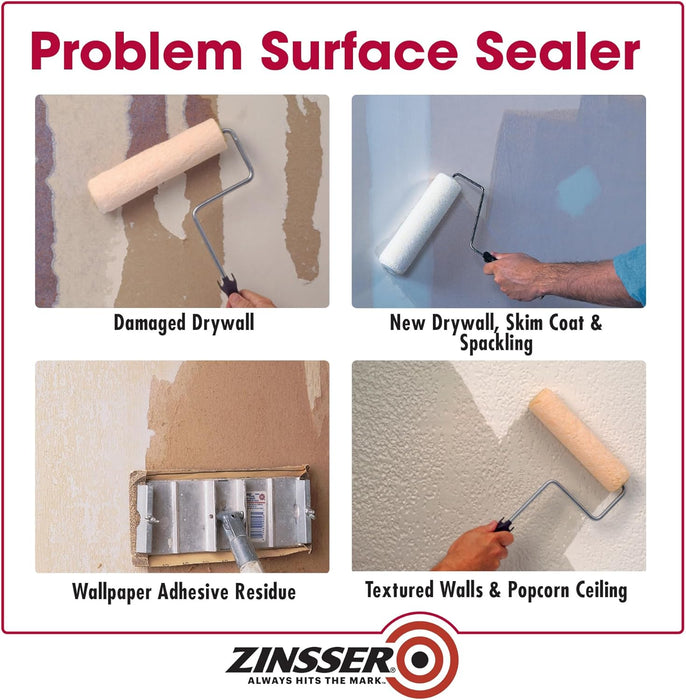 Zinsser 02301-4PK Problem Surface Sealer, Gallon, Clear, 4 Pack
