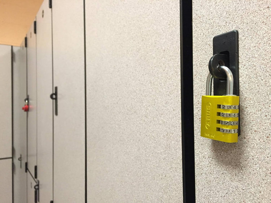 ABUS 145/40 C 40mm Body 4-Dial Resettable Combination Padlock, Yellow