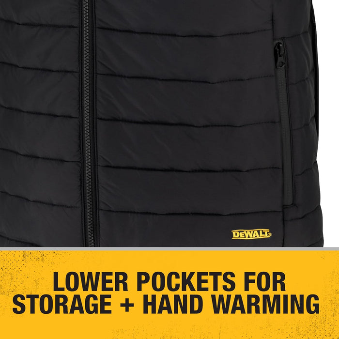 DEWALT Men's Cold Weather Heated Puffer Vest Kit with Battery, Black, Size 2X - DCHV095BD1