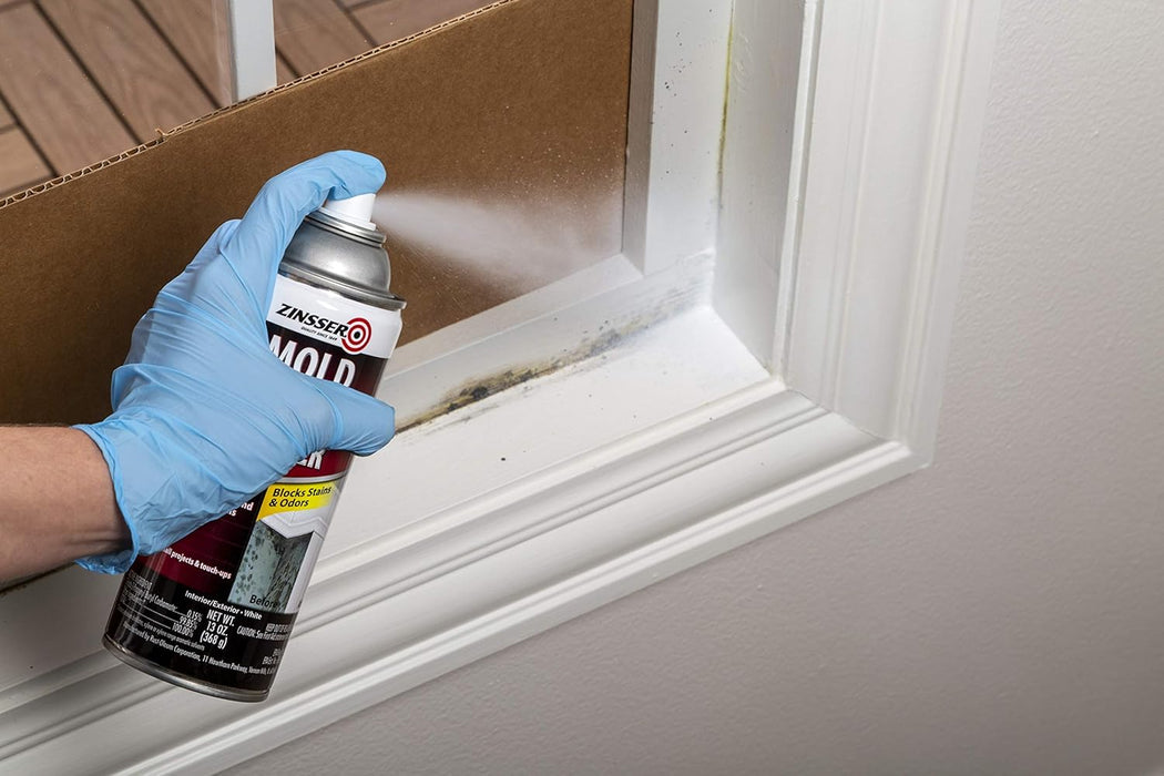 Rust-Oleum Zinsser 6PK Mold Blocking Spray Primer, White, 13.00 Fl Oz (Pack of 6)