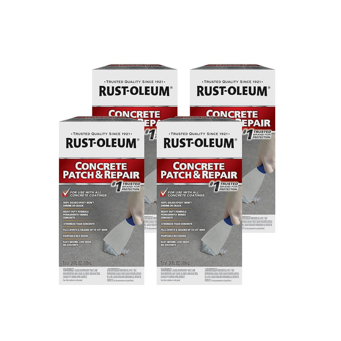 Rust-Oleum 301012 EpoxyShield Concrete Patch and Repair, Gray, 24 Oz (Pack of 4)