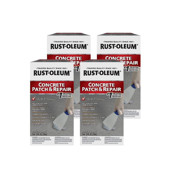 Rust-Oleum 301012 EpoxyShield Concrete Patch and Repair, Gray, 24 Oz (Pack of 4)