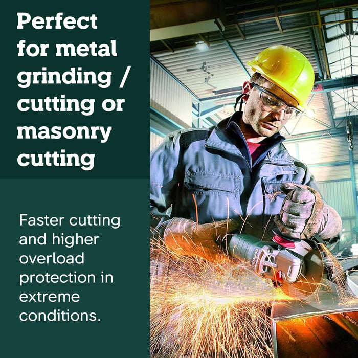Metabo 6-Inch Angle Grinder | 13.5 Amp | 9,600 RPM | Electronics | Non-locking Paddle Switch | WEP 15-150 Quick