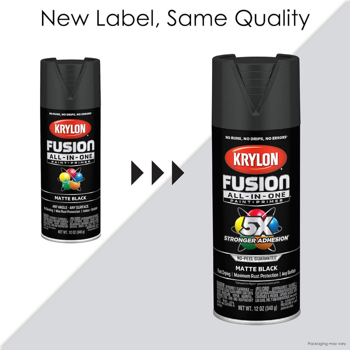 Krylon Fusion All-In-One Adhesive Spray Paint for Indoor/Outdoor Use, 12 oz, Popsicle Orange (Pack of 1)
