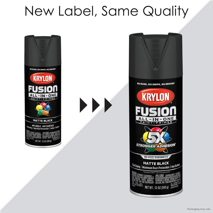 Krylon Fusion All-In-One Adhesive Spray Paint for Indoor/Outdoor Use, 12 oz, Red Pepper (Pack of 1)