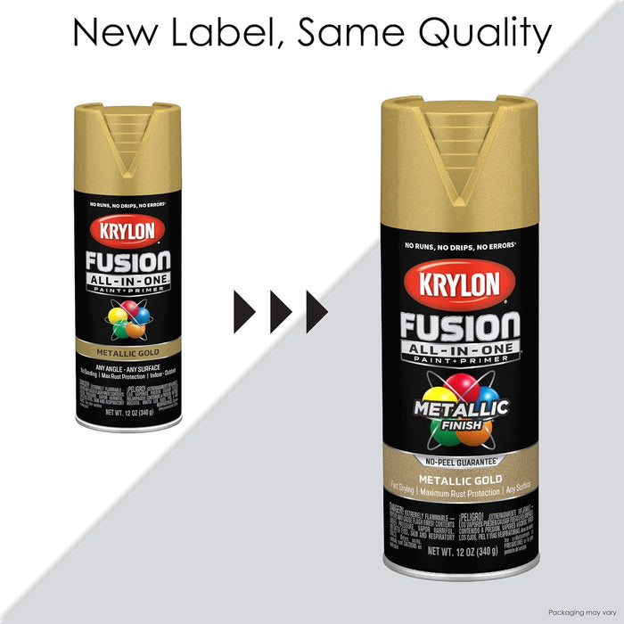 Krylon Fusion All-In-One Adhesive Spray Paint for Indoor/Outdoor Use, 12 oz, Rose Gold Rose Gold 12 Ounce (Pack of 1) Metallic