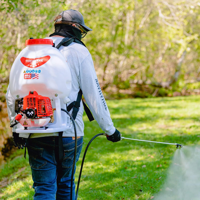 Tomahawk 5 Gallon Gas Power Backpack Sprayer 450 PSI Pump Garden Spraying