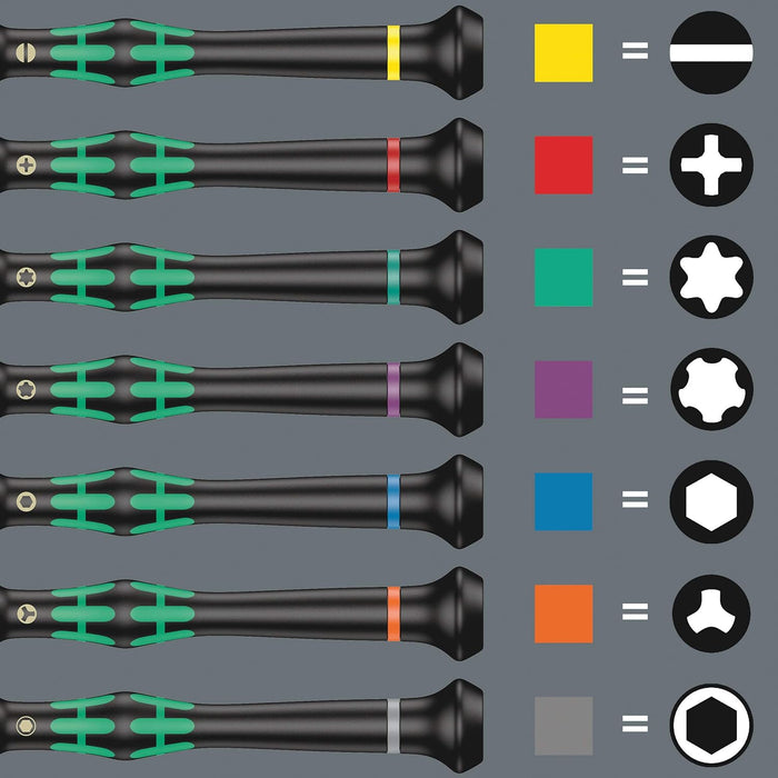 Wera Tools (5134000001) Kraftform Micro Precision Big Pack 1 Screwdriver Set for Electronic Applications, 25 Pieces