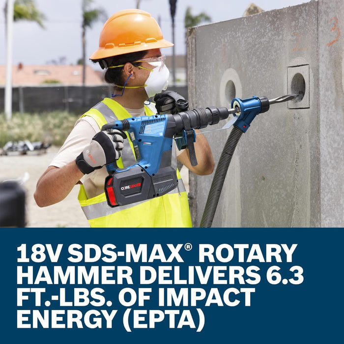 BOSCH GSH18V-5L212 PROFACTOR 18V SDS-max Demolition Hammer with L-Boxx-2 and (2) 12 Ah PROFACTOR Batteries