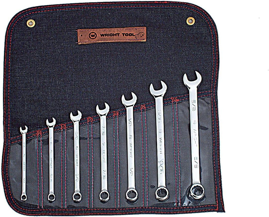 Wright Tool 905 Full Polish 12 Point Combination Wrench Set 1/4" - 5/8" (7-Piece)