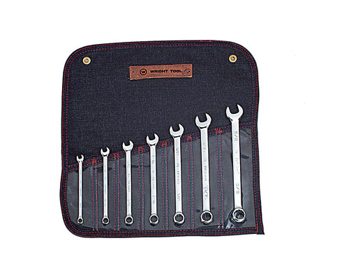 Wright Tool 905 Full Polish 12 Point Combination Wrench Set 1/4" - 5/8" (7-Piece)