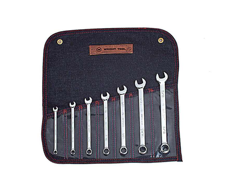 Wright Tool 905 Full Polish 12 Point Combination Wrench Set 1/4" - 5/8" (7-Piece)