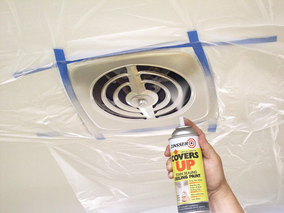 ZINSSER 3688 White Zinsser Covers Up Ceiling Paint and Primer in 1, 13 Ounce Aerosol Spray Can (Pack of 6) White 13 Ounce (Pack of 6) Spray Can