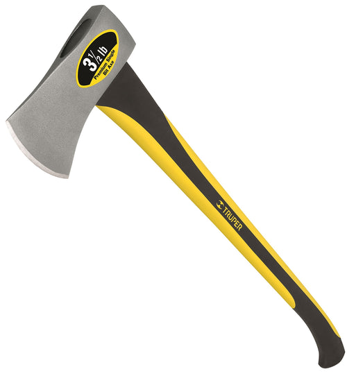 Truper 30528 3-1/2-Pound Single Bit Michigan Axe, Fiberglass Handle, 33-Inch