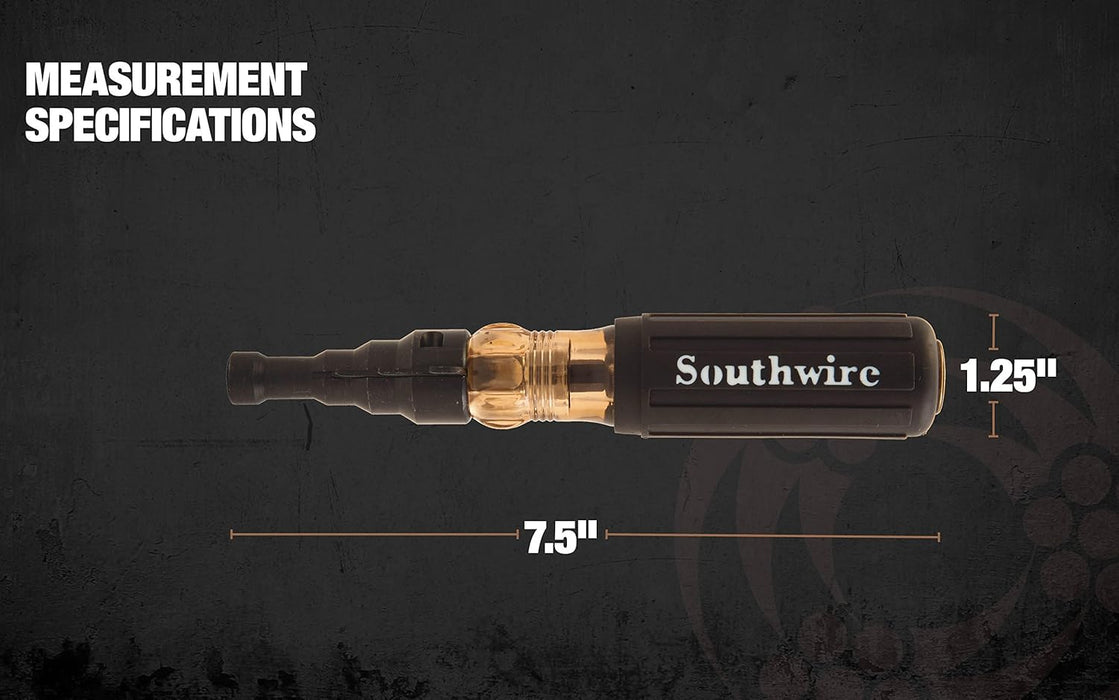 Southwire SDCFR Conduit Fitting Reaming Screwdriver; Heavy Duty; Dual Function; Multi Use Detachable Head; Compatible with Drill; Cushion Grip Handles for Comfort