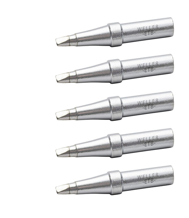 Genuine Weller (ETB-5) WE1010 Soldering Tip Set, Screwdriver, 0.093" / 2.4 mm, 5 Pieces