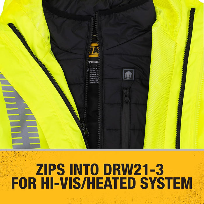 DEWALT Men's Cold Weather Heated Puffer Vest Kit with Battery, Black, Size 2X - DCHV095BD1