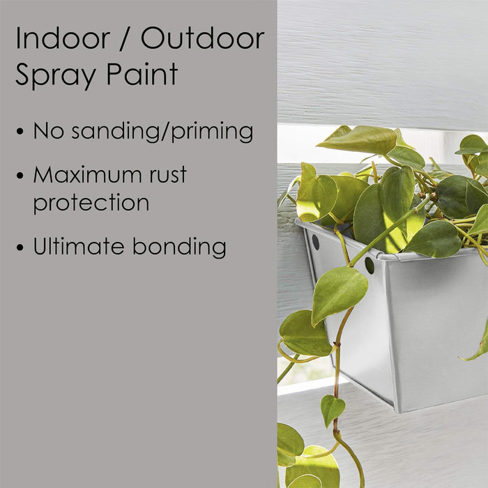 Krylon Fusion All-In-One Adhesive Spray Paint for Indoor/Outdoor Use, 12 oz, Pewter Gray (Pack of 1)