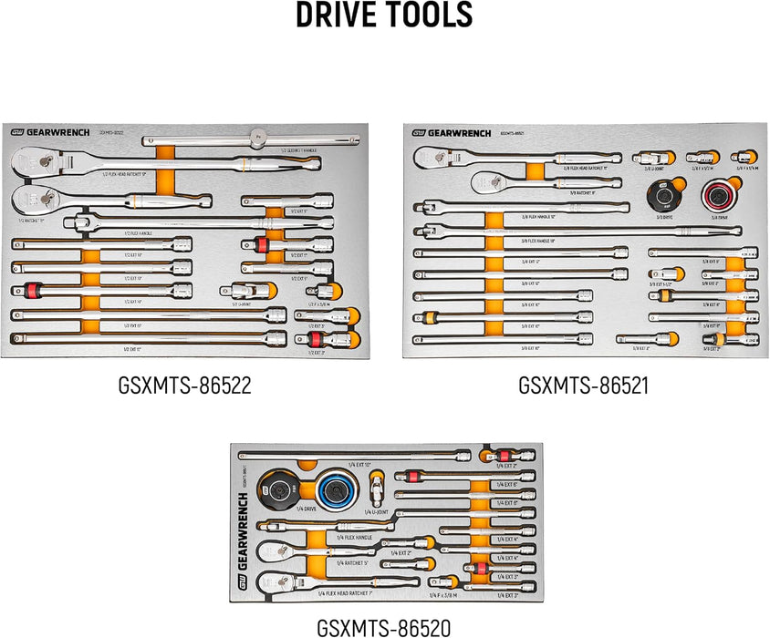 GEARWRENCH 1024 Piece Master Mechanics Tool Set in Premium Modular Foam Trays with GSX Mobile Tool Storage | MEGAMOD1024