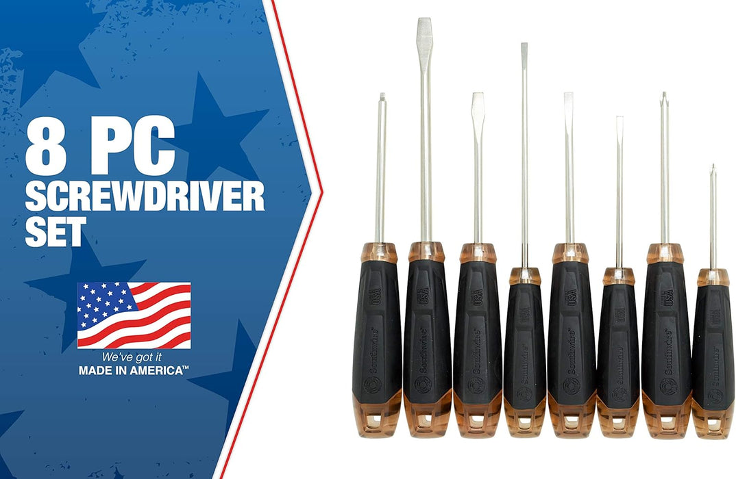 Southwire SDSET8US USA 8 Piece Screwdriver Set: 3", 4" and 6" Shank