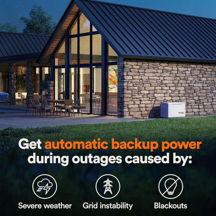 Generac 7223 Guardian 14kW Home Standby Generator – Aluminum Enclosure, Wi-Fi Enabled, G-Force Engine, Whole House Backup