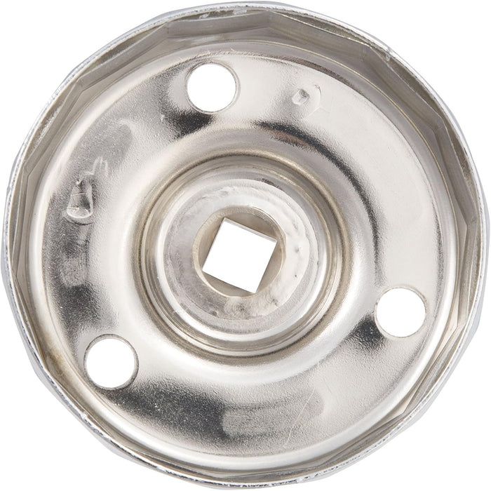 Steelman 96664 75mm x 14 Flute Oil Filter Cap Wrench, 3-8 inch Drive, Low-Profile Design for Confined Space