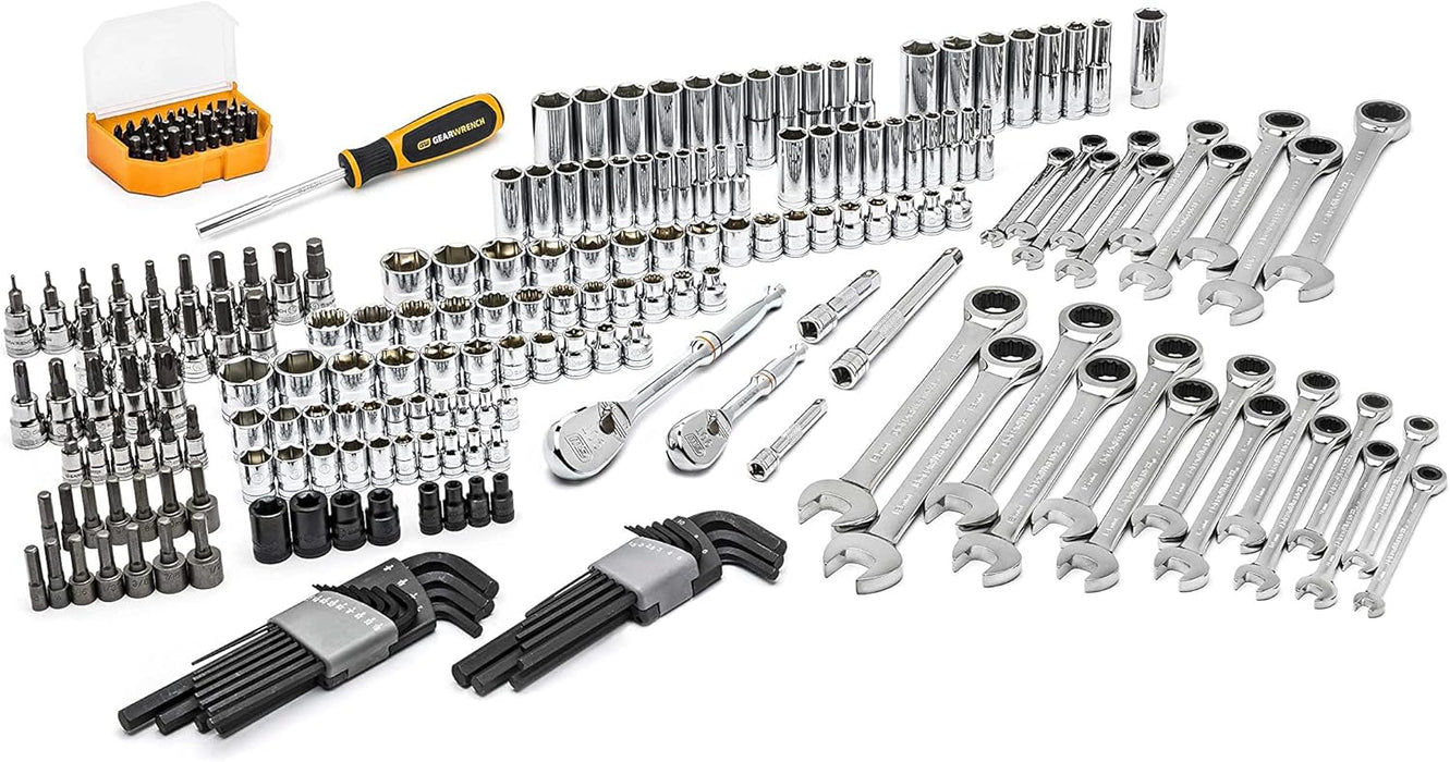 GEARWRENCH 80944 Mechanics Tool Set in 3 Drawer Storage Box, 232 Piece