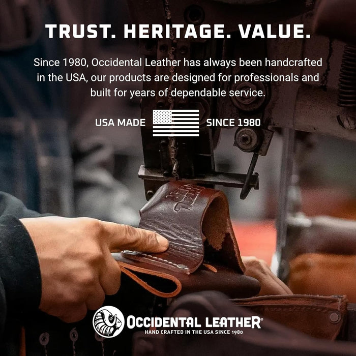 [USED-LIKE NEW] Occidental Leather 8003-XL 3-Inch Thick Leather & Nylon Tool Belt - X-Large