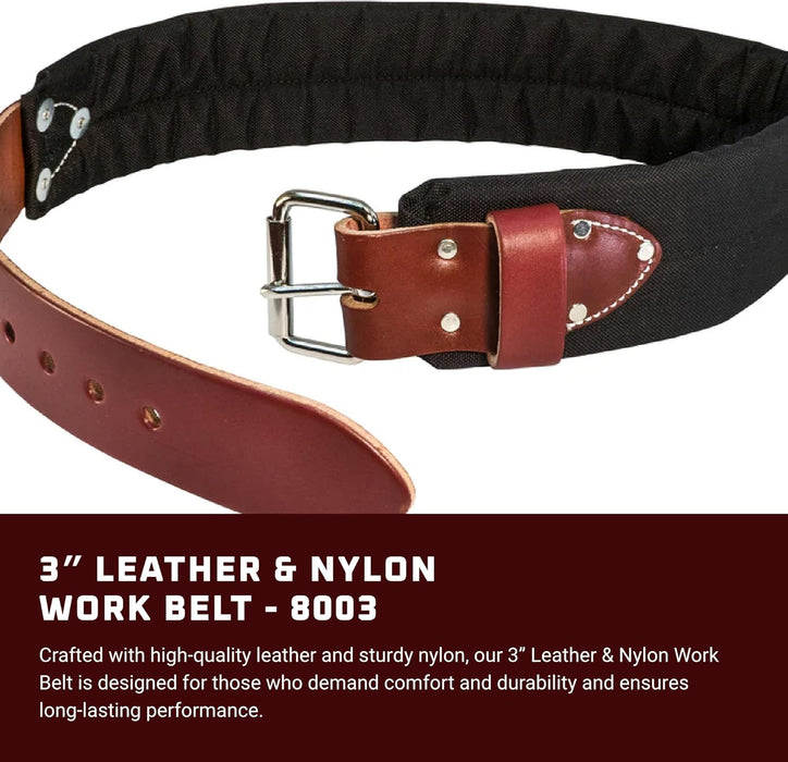 [USED-LIKE NEW] Occidental Leather 8003-XL 3-Inch Thick Leather & Nylon Tool Belt - X-Large