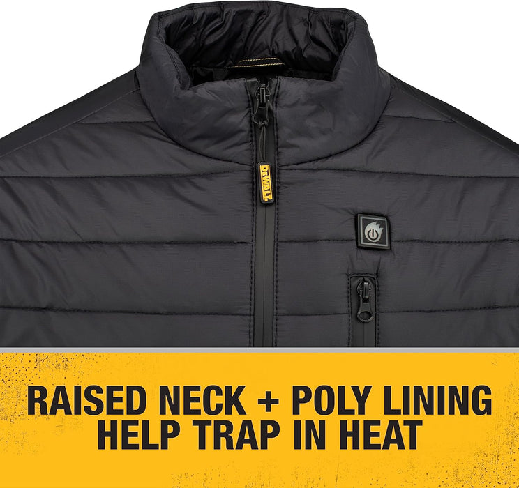 DEWALT Men's Lightweight Puffer Heated Jacket, Large, Black - DCHJ093D1