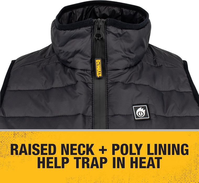 DEWALT (DCHV094D1-L) Women's Lightweight Puffer Heated Vest, Large, Black