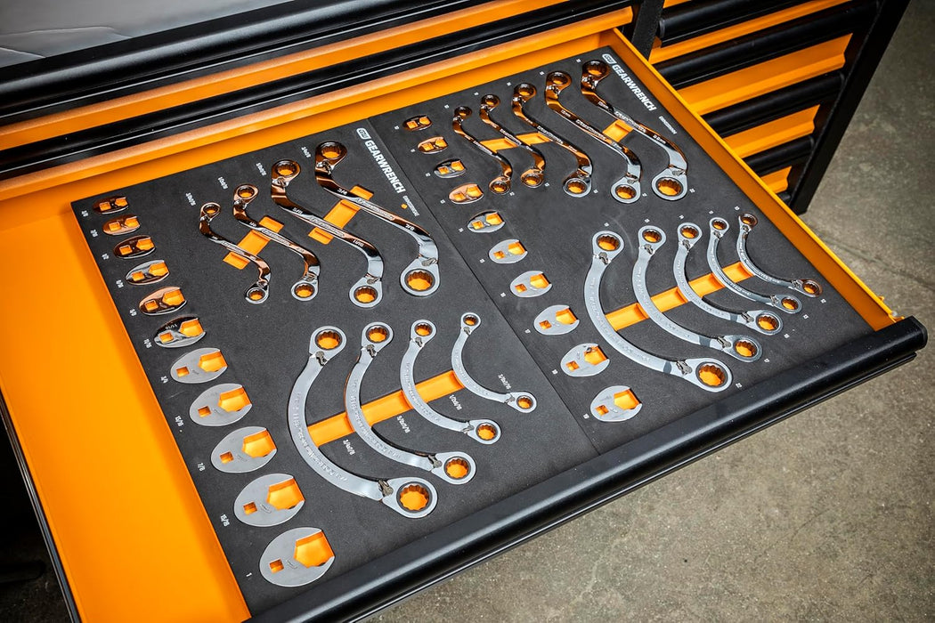 GEARWRENCH GWMSSRWMM 20 Piece Specialty Ratcheting Metric Wrench Set in Foam Storage Tray
