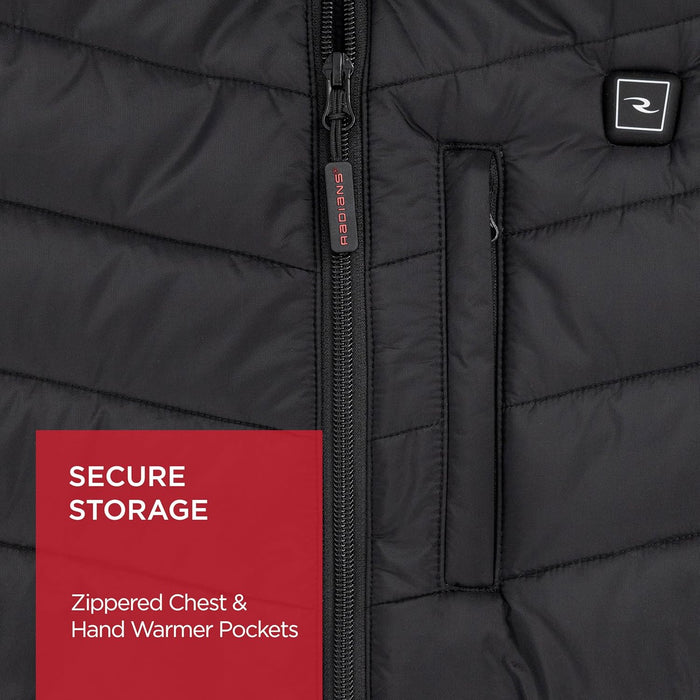 Radians (RHG-V200B-S) Men's Heated Apparel - Vest, Black, Small