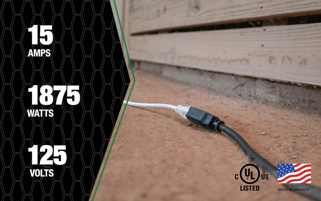 Southwire AGRIPRO Medium Duty Extension Cord, 25Ft, 14 Gauge, 3 Conductor, Farm/Workshop Cord SJTOW, Black - 64815701