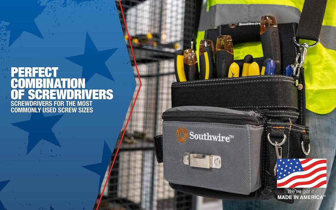 Southwire SDSET8US USA 8 Piece Screwdriver Set: 3", 4" and 6" Shank