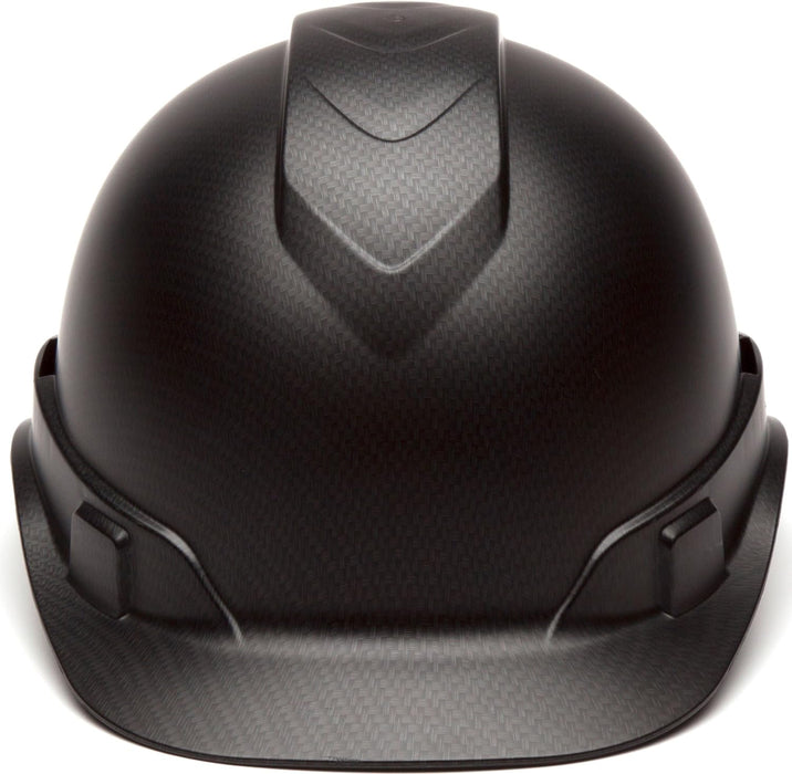 Pyramex Ridgeline Cap Style 4 Point Ratchet Hard Hat, Matte Black Graphite Pattern