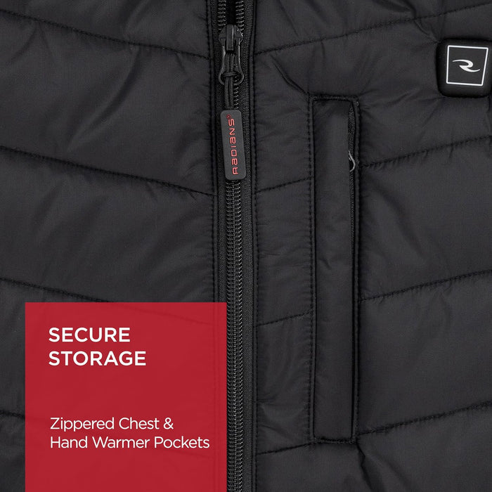 Radians (RHG-V201B-2X) Women's Heated Puffer Vest Kit with Battery, Black, XX-Large