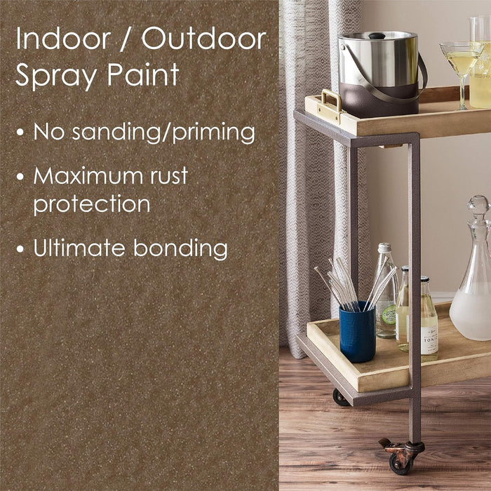 Krylon Fusion All-In-One Adhesive Hammered Finish Spray Paint for Indoor/Outdoor Use, 12 oz, Brown (Pack of 1)