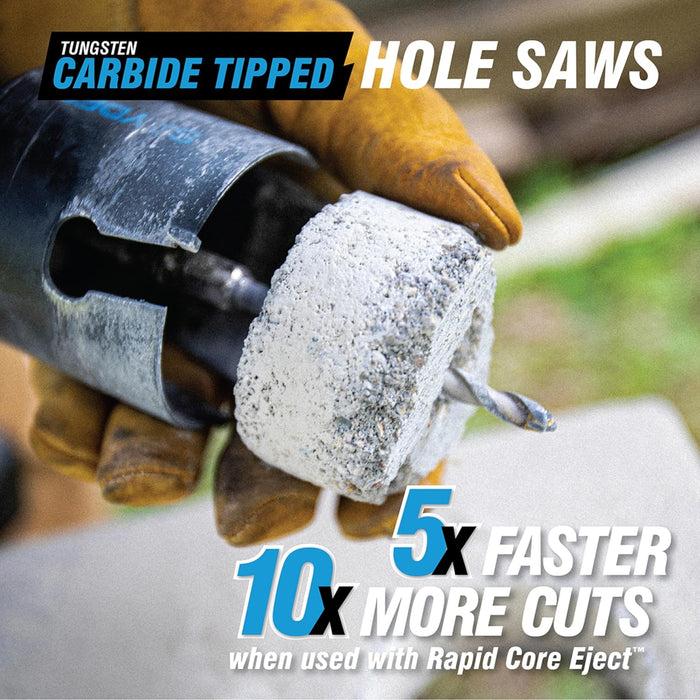 [USED-LIKE NEW] Spyder 600880 14-Piece Carbide Tipped Deep Cut Hole Saw Kit