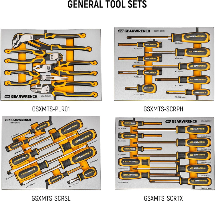 GEARWRENCH 1024 Piece Master Mechanics Tool Set in Premium Modular Foam Trays with GSX Mobile Tool Storage | MEGAMOD1024