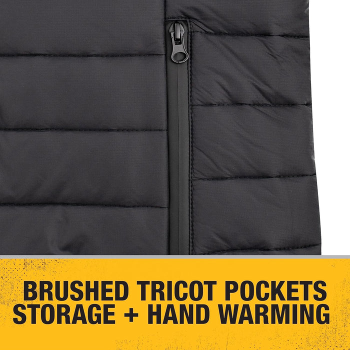 DEWALT Women's Standard Lightweight Puffer Heated Vest Kit, Black, X-Large - DCHV094D1