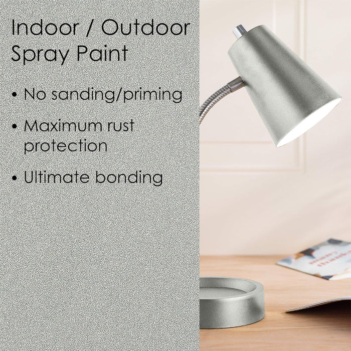 Krylon Fusion All-In-One Adhesive Spray Paint for Indoor/Outdoor Use, 12 oz, Metallic Aluminum (Pack of 1)