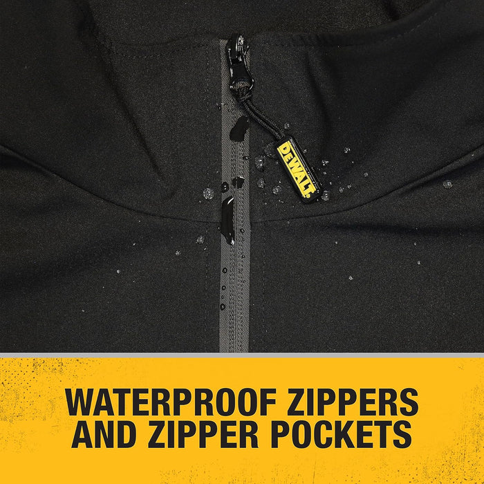 DEWALT Men's Structured Soft-Shell Heated Jacket, Large, Black - DCHJ090BD1
