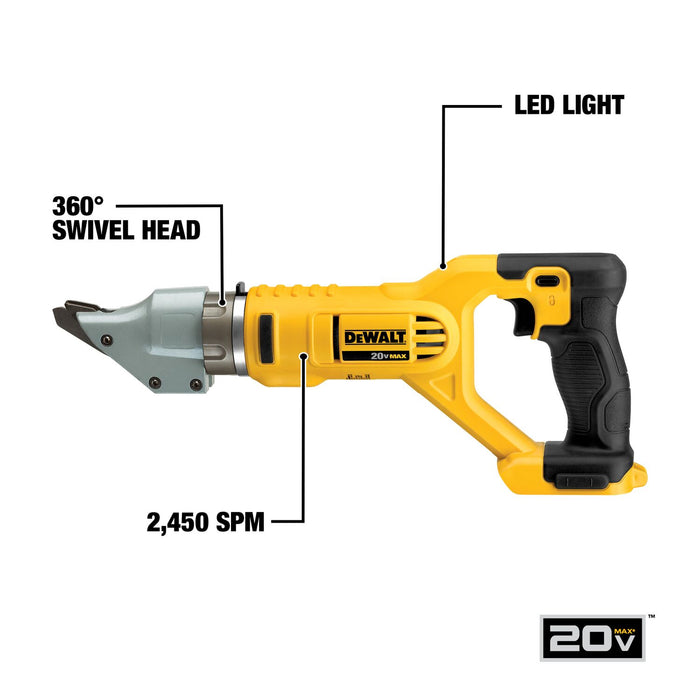 DeWALT 14-Gauge DCS494B Swivel Metal Shears (Bare Tool)