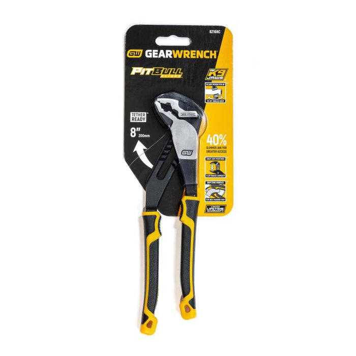 GEARWRENCH 8" Pitbull K9 V-Jaw Dual Material Tongue and Groove Pliers - 82168C