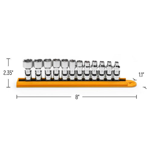 12 Pc. 1/4" Drive 6 Point Metric Flex Socket Set